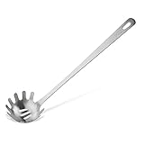Chefkoch trifft Fackelmann Spaghettilöffel – Perfekt zum Servieren von Nudelkreationen, edles Edelstahl in mattem Look – Pastalöffel spülmaschinengeeignet