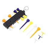 KOMBIUDA 12 Golfwerkzeuge Ball Golfgeräte Golfbürste und Rillenreiniger Golf-Werkzeuge Schlüssel Golf-Divot-Tool Tee-Caddy Golf -Tee -Halter für Tasche Golfen Pitchgabel Bleistift
