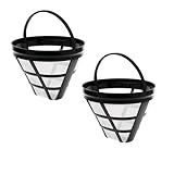 Ceolup 2 Stück Kaffeefilter Dauer-Kaffeefilter Größe 4, Wiederverwendbar Dauerfilte, Kaffee Filter Mesh Korb, Wiederverwendbarer Filter, Filter Tasse Wird Zur Filtration Von Kaffee Und Tee Verwendet
