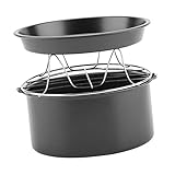 SOLUSTRE 1Satz Kuchenform Set aus Teiliges Backzubehör für Heißluftfritteuse Dampfgaren für Pizza Kuchen Spülmaschinenfest und Vielseitig Einsetzbar