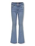 ONLY Mädchen Kogroyal Life Reg Flared Pim020 Noos Jeans, Light Blue Denim, 128 EU