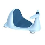 SWOOMEY Sicherer Badewannen Sitz mit Saugnäpfen Verstellbar und Stabil für Neugeborene und Kleinkinder Blau Ergonomisch Geformt für Einfaches Baden und Komfortables Sitzen