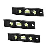 CLISPEED 3 Stück Magnetische Wasserwaage Teiliges Abs Gehäuse mit Spirit Level Präzisions Richtscheit für Haushalt und Ingenieurvermessung mit Praktischem Wasserwaage Messgerät