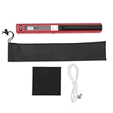 Tragbarer Scanner Fotoscanner für A4-Dokumente, JPG-PDF-Formatauswahl, Bis zu 900 DPI für Zuhause und Büro (Rot)