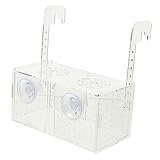 VANZACK Fischzuchtbox Aus Acryl Transparente Fischisolationsbox Für Aquarien Ideal Laichkasten Oder Aufzuchtbehälter Für Fische Und Garnelen Mit Praktischen Saugnäpfen