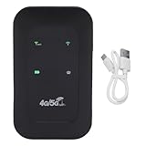 Mobiler WiFi Hotspot, 4G LTE Tragbare WiFi -Router 300 Mbit/S mit SIM -Kartensteckplatz, Unterstützung von 10 Geräten für, Wohnmobil und Reisen Schwarz