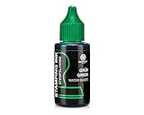 Octopus Fluids Stempelfarbe, Nachfüllfarbe zum Nachtränken von Stempelkissen und Stempelautomaten, 30ml Stempelfarbe, grün ohne Öl