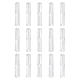 SHERCHPRY 15 Stück Transparente Stifteboxen aus Kunststoff Viereckige Federmäppchen für Gelschreiber und Kugelschreiber Durchsichtige Stiftebehälter für Schule und Büro