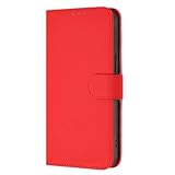 ATISIJIE Handyhülle für Samsung Galaxy Note 8 Hülle,PU Leder Handyhülle Lederhülle Kartenfach Flip Cover für Handy hülle Leather Phone Case Hülle-Rot