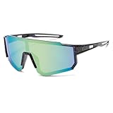 TOFBS Sport Sonnenbrille Kinder Premium Polarisierte Sonnenbrille UV400 Schutz Radsportbrillen Sonnenbrille für Reiten Outdooraktivitäten(Schwarz)