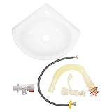 Kisangel Plastik Eckwaschbecken Wandmontage Dreieckiger Raumspartisch Waschtisch Für Bad Büro Hotel Mit Schneller Montage Anleitung