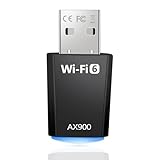 WLAN USB Stick für PC, AX900 WiFi 6 WLAN WiFi Adapter PC Dual Band 2.4GHz/5GHz WLAN USB-Adapter Internet Stick Kompatibel mit Windows 11/10/7