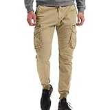 BOTCAM Latzhose Herren Arbeitshose Blau Leichte Herren-Cargohose, männliche Slack-Trainingshose für Herren Textilgürtel