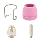 26 Stück/Set, Kupfer-Plasmaschneider-Verbrauchsmaterial-Set, Düse, Elektrode, Ersatzbecher, Passend für SG55, AG-60 Brenner, Kompatibel mit CUT60, LGK60, P-60 Schneidprojekten