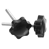 Ciieeo Ersatz Einstellknopf M6 für Rollator mit Gummiauflage Verschraubbarer Sterngriff aus Kunststoff und Metall Zubehör für Gehhilfen und Rollstuhlmodelle