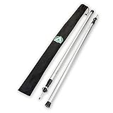 Zamper Camping-Aluminium-Aufstellstangen mit 100% Polyester-Tasche für Tarp Zelte Vordach Sonnensegel Markisen UVM. 7075 Aluminium & Twist-Lock-Funktion 90-230cm