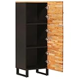 Vopese Mango-Holz-Hochschrank | Braun | 40 x 33,5 x 110 cm | Wohnzimmer & Mehrzweck Model4018325