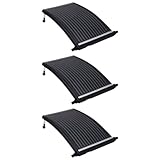 Xichuzi Gebogene Solar-Heizungen für Pool 3 STK Pool Solarheizung, Poolheizung, Poolzubehhör, Sonnenkollektor, 110x65 cm