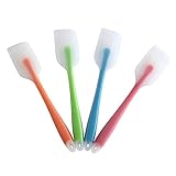 HiramWare Silikon-Spatel, 4er-Set, hitzebeständig, flexibel, 450 °C, mit Edelstahlkern, lebensmittelecht, Premium-Küchenutensilien, nahtlos, strapazierfähig, BPA-frei, spülmaschinenfest