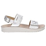 Geox Mädchen J Sandal Costarei Gi Sandalen,Silber,36 EU