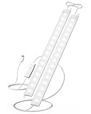 GOODEA Ultra Dünne Unterbauleuchte Küche LED Dimmbar, 2x30cm 400lm Lichtleiste mit Schalter, 3 Farbtemperatur LED Leiste Schrankleuchten für Küche, Keller, Abstellräume