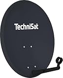 TechniSat TECHNITENNE 70 - Satellitenschüssel (70 cm digital Sat Anlage, Antenne mit Masthalterung, vorbereitet für die Aufnahme eines 40 mm LNB) anthrazit