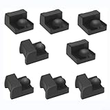 Ersatz-Luftfritteusen-Grillschale für FN101GY mit Silikon-Eckenschutz, Edelstahl-Stützplatte für ausgewogene Kochleistung (Silikon 8 Stück)