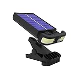 Generisch Solar Gartenbeleuchtung,Wasserdichte Klemm Solar Außenleuchte Mit Bewegungsmelder - Gartenbeleuchtung Flutlicht Zaunlaterne Für Pool Camping Rasen Hof Terrasse Wohnung Balkon