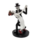 Skelett-Paar-Statuen – Eisen-kissinng-Paar-Statue, Hochzeitstanz-Skelett-Figur, Mini-Harz-Kollektionen für Zuhause, Büros, Bar-Dekorationen, Weihnachten, Halloween, für Frauen und Männer