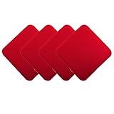 CB Home & Style Filz Sitzkissen Stuhlkissen Polster Auflage Kissen 4er Pack rund oder eckig (Rot, Eckig - 35x35cm)