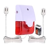 Wasser-Leck-Detektor mit Dual-Sonde, 5M pro Sonde Kabel, Max 120 dB einstellbare akustische & visuelle Wasser-Sensor, Wasser-Alarm für Haus Wasser-Tank/Aquarium/Schwimmbad/Basement/Untergrund/Flut