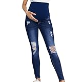 Jeanshose Damen Stretch Schwangerschaftsjeans Umstandsmode Jeans High Waist Maternity Schwangerschaft Hose Jeanshose