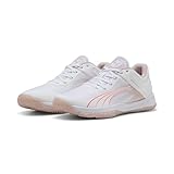 PUMA Damen Accelerate Turbo W+ Hallenturnschuh, White-Glowing RED-Rose Quartz-Alpine Snow, 39 EU
