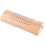 Toyvian Ergonomisches Nackenrolle Massagekissen aus Edelstahl und Naturholz Moxibustion Therapie Kissen zur Entspannung von Nacken Schultern und Rücken Praktisches Schlafkissen für