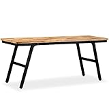 GCHDHAPB Bänke, Aufbewahrungs- und Eingangsbänke, Heimbank, Reclaimed Teak und Stahl, 110 x 35 x 45 cm