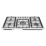 5-Flammen-Gaskochfeld 86 * 51 * 9 cm Einbau Gaskochfelder Gasherd Mit Unabhängige Steuerung, Erdgas