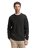 TOM TAILOR Herren 1047570 Pullover, 10617-Black Grey Melange, S