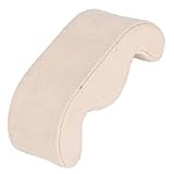 WRITWAA 4 Stück Uhrenkissen Elastischem Eva Material Kompakt und Fusselfrei Weiches Schmuckkissen für Armbanduhren und Armreife Stilvoller Schutz im Uhrenkasten Beige Samtbezug