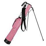 Orlimar Pitch 'n Putt Leichte Golftasche mit Ständer, für Damen und Herren, kariert, Rosé (Poly Blush Pink)