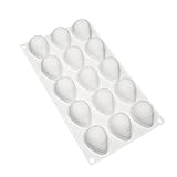 Niesel Kuchen-Backform, 15 Mulden, 3D-Erdbeer-Kuchen-Silikonform, wiederverwendbar, antihaftbeschichtet, Lebensmittelherstellung, Kochwerkzeug für , Schokolade, Fondant