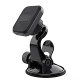 zeroupshop Magnetische Handyhalterung mit Saugnapf für das Armaturenbrett, sicherer Stützständer mit automatischer Ausrichtung und bequemer Einhandbedienung (quadratisch)