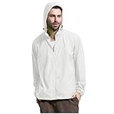 Generisch Dünne Regenjacke Damen, Regenjacke Damen Herren Wasserdicht Sonnenschutz Tragbarer Regenmantel Wanderjacke Atmungsaktiv Übergangsjacke Einfarbig Outdoorjacke Mit Kapuze Erwachsene Radjacke