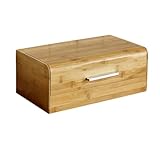 MEIZHITU Brotkasten Brotbox Brotkasten Aus Holz Im Landhausstil Für Die Aufbewahrung Von Lebensmitteln Auf Der Arbeitsplatte, Um Das Backen Frisch Zu Halten Brotaufbewahrung(35 * 20 * 14cm)