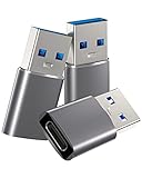 Orangeck USB auf USB C 3.1 Adapter (3 Stück), USB C Buchse auf USB Stecker, USB Typ C auf USB A Adapter für iPhone 12/11, Samsung Galaxy S22/S21/Note 20/A90, MacBook, ChromeBook Google Pixel