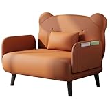 Schlafsessel Bett Sofa Couch – Eisenrahmen, 250 kg Tragkraft, Armlehne mit Aufbewahrungstasche, Schwammfüllung, faltbares Design für Wohnung/Schlafzimmer/Büro