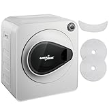 Green Blue GB405 Elektrischer Wäschetrockner Ablufttrockner 830W / bis 3kg / Trockner für Kleidung | Freistehend oder Wandmontage Fünf Trocknungsprogramme (Wäschetrockner + 1x Filterset)