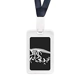 Ausweishülle mit Dinosaurierknochen, transparent, Schwarz