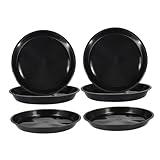 ifundom 6 Stück Teiliges Pflanzuntersetzer Rund aus Schwarzem Kunststoff Wasserauffangschale für Blumentöpfe Effizienter Wasserfänger für Sukkulenten Kakteen für Zimmerpflanzen und Balkon