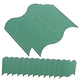 CAXUSD 20 Stück Gartenzaun gartenbegrenzung Gartenumrandung Dekoration Dekorative Gartenumzäunung Rasen Zaun Grenze kante Gartenrandzaun Gitter Gartenrandumrandung Gartenbeetzaun pp Green