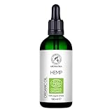 Bio Hanföl 100ml - Gesichtspflege - Hanfsamenöl Kaltgepresst und Vegan - Naturrein - Hanf Öl Extrakt in Lichtschutz Glasflasche mit Pipette - BIO Öl für Hautpflege